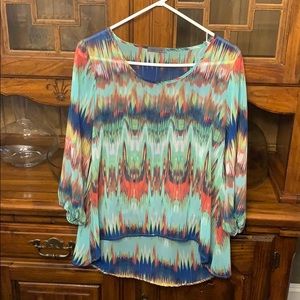 West Kei Colorful Sheer Top, Beautiful!